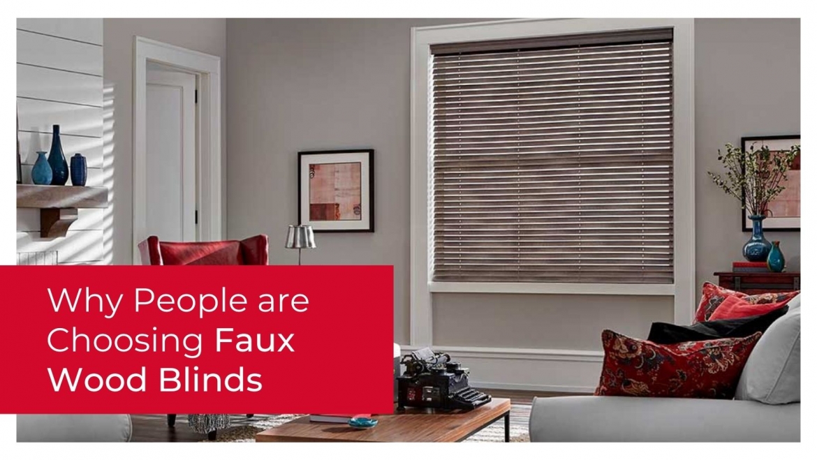 Faux wood blinds